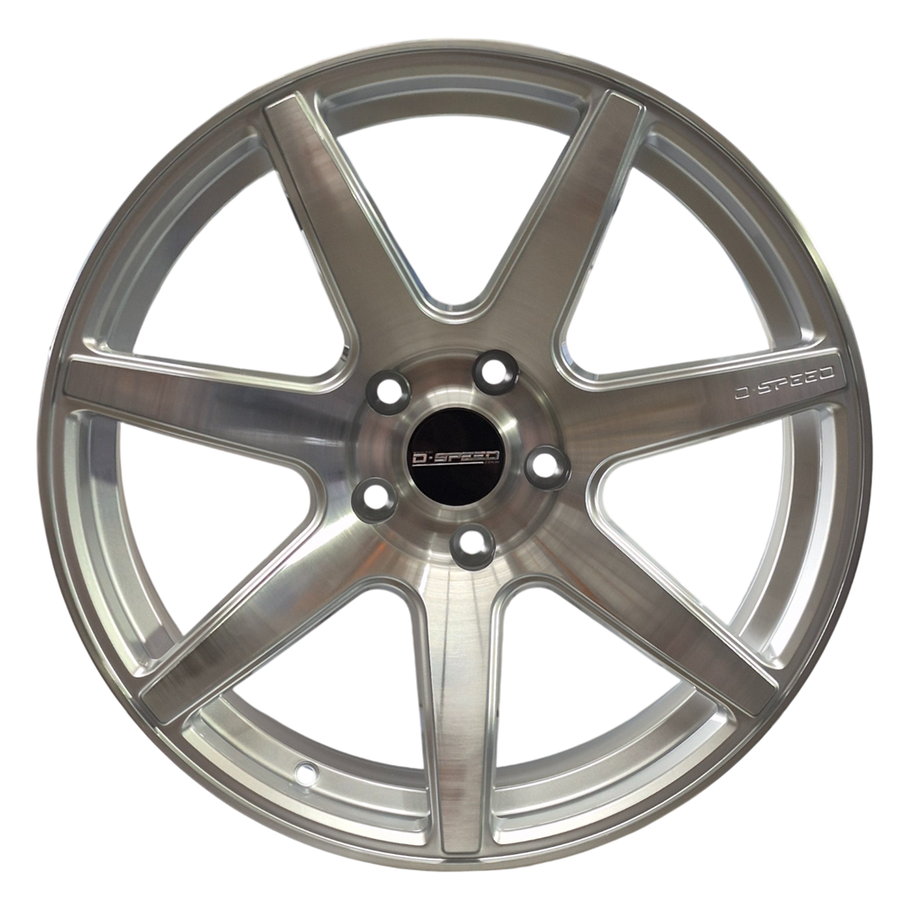 Glossy black alloy wheel 18X8.5 5X100 5X114.3 5X120 DS-07 ALLOY FALCON COMMODORE