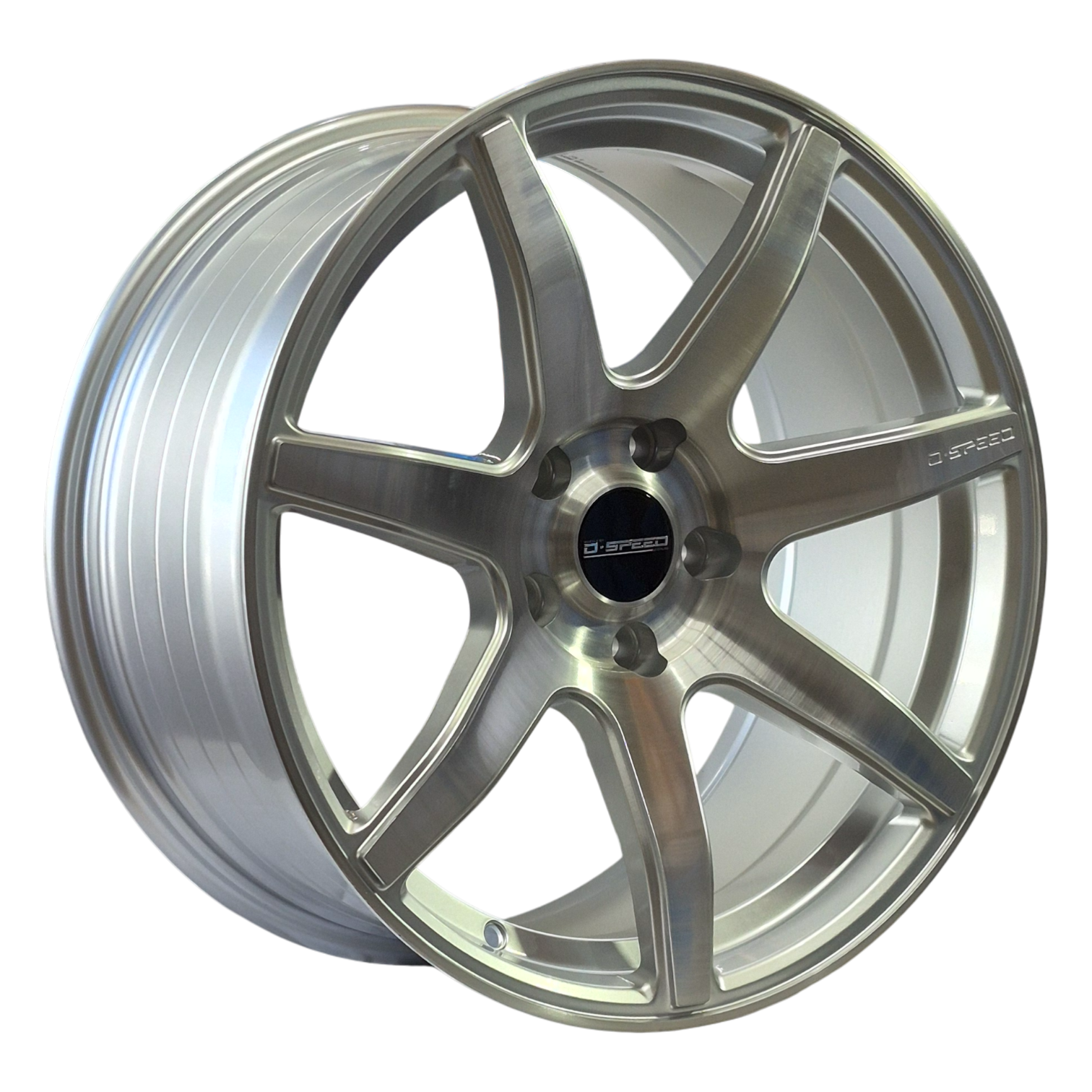 Glossy black alloy wheel 18X8.5 5X100 5X114.3 5X120 DS-07 ALLOY FALCON COMMODORE