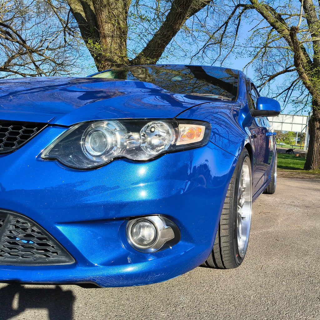 Ford Falcon FG Blue with D-Speed DS-09 dspeed ds09 Shadow chrome wheels rims tyres alloy wheel lowered xr6 xr8