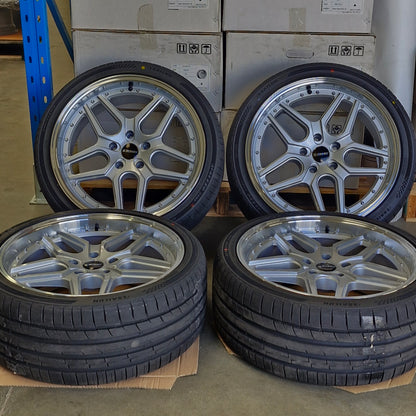 DS-09 19x8.5 +30 Tyre package 5x120 Silver (CLEARANCE ITEM)