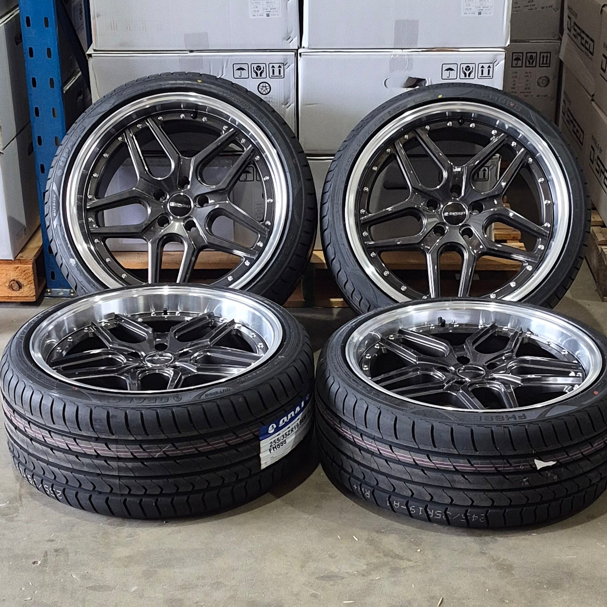 dspeed ds-09 ds09 wheels wheel and tyre package graphite machined lip