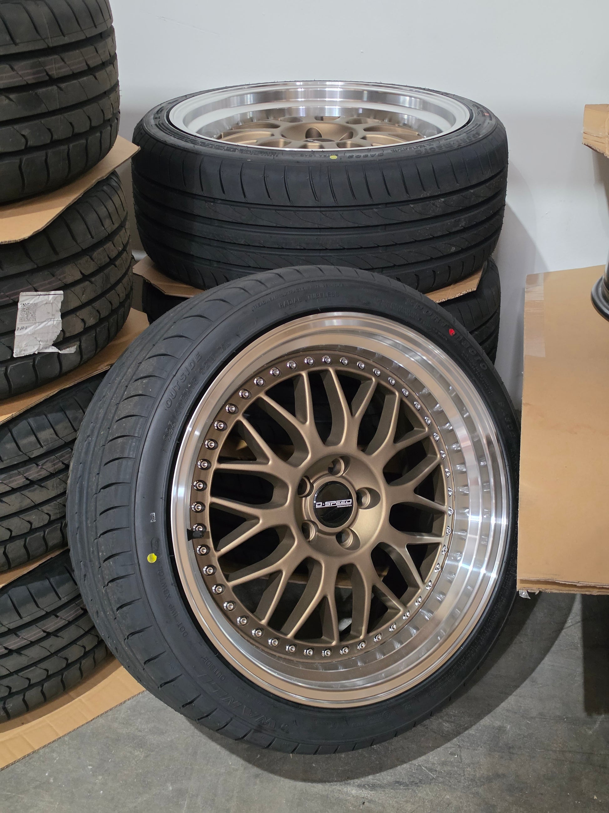 DS-06 18x8.5 +35 5x100 Bronze Tyre Package (CLEARANCE ITEM)