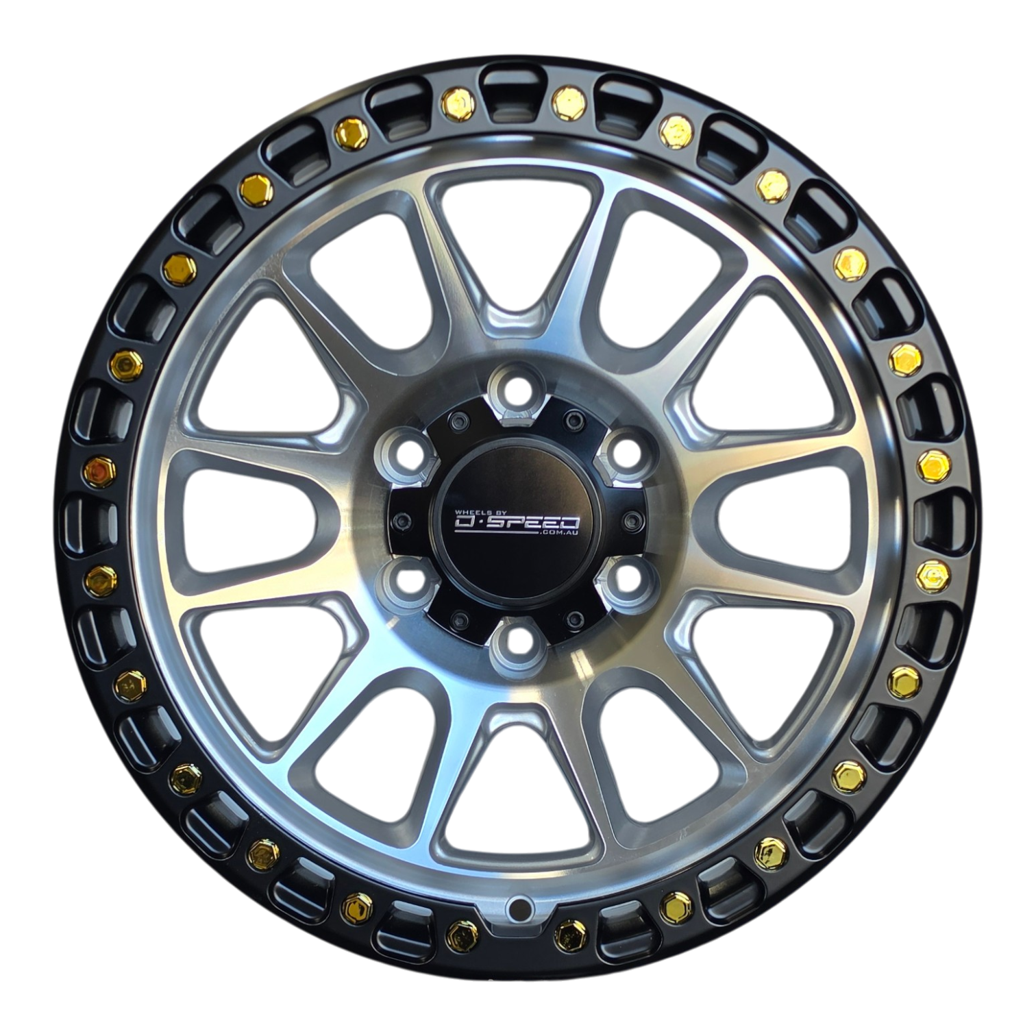 D-Speed XT-1 4x4 17x9  Machined Silver With Black Ring