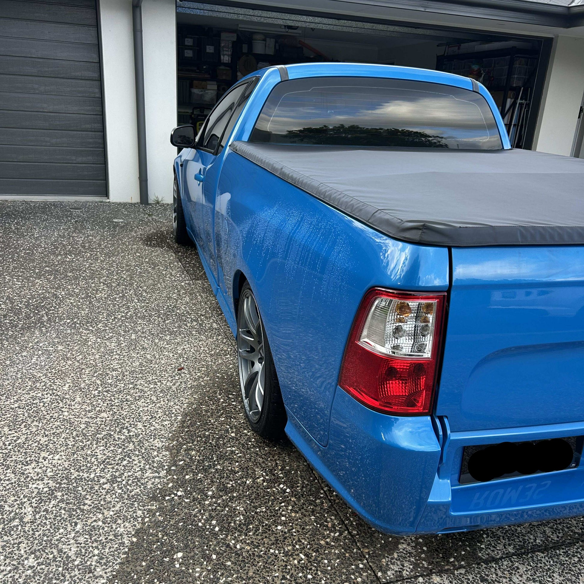 Ford FG Falcon ute with dspeed ds02 ds-02 wheels fitment lowered race drift