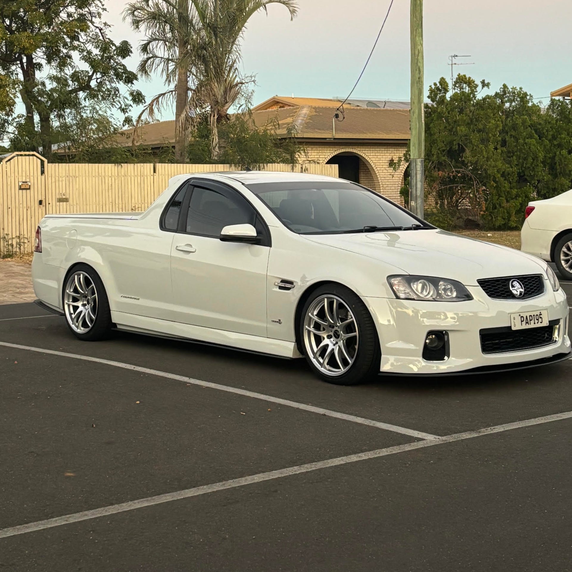White holden commodore VE VF ute with dspeed D-Speed DS-02 ds02 wheels rims tyres
