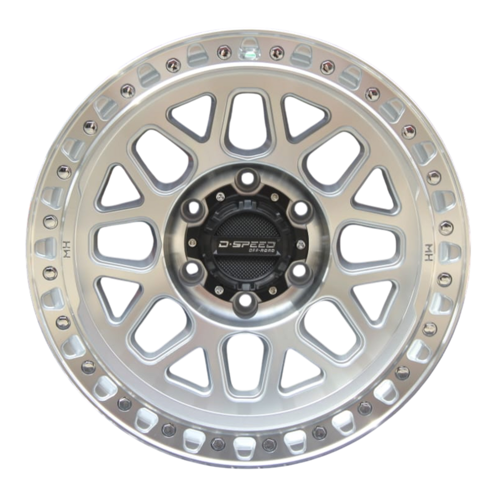 D-Speed MH-1 4x4 17x8.5  Machined Silver