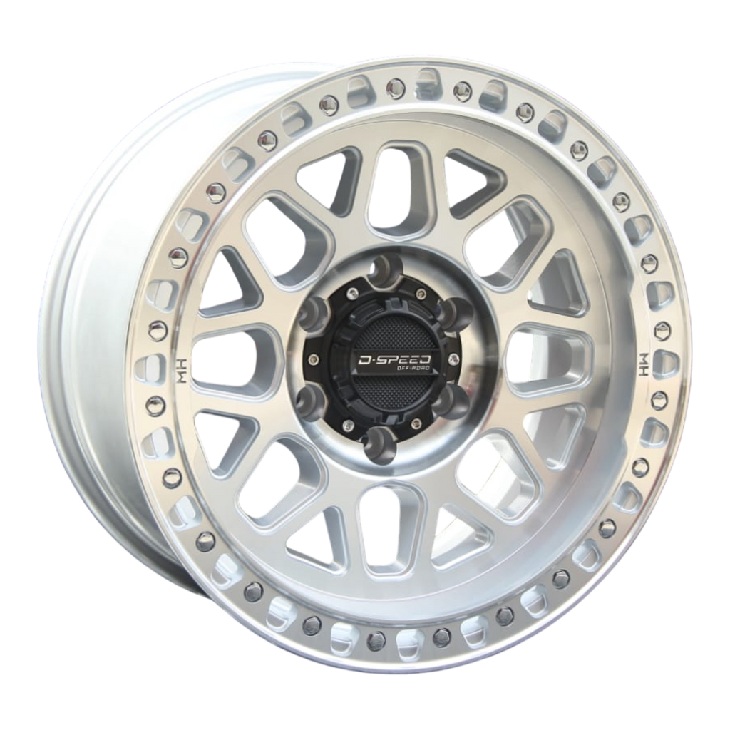D-Speed MH-1 4x4 17x8.5  Machined Silver