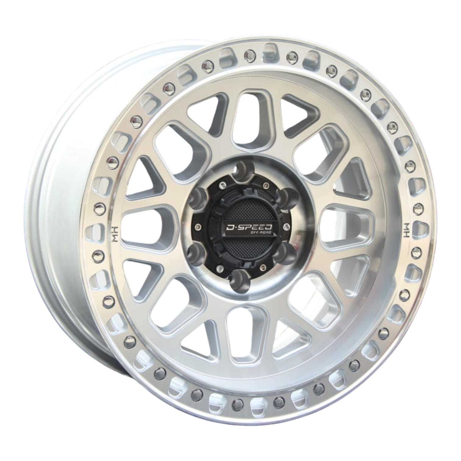D-Speed MH-1 4x4 17x8.5  Machined Silver