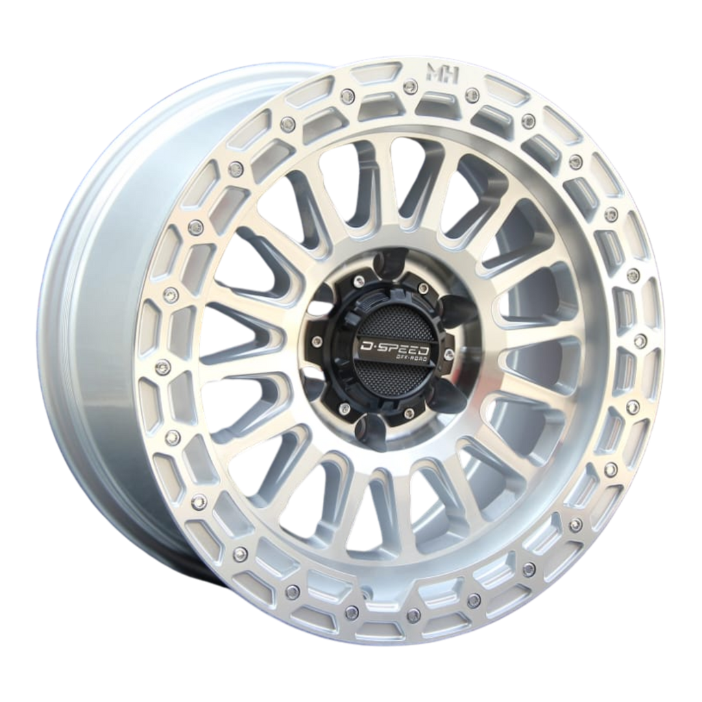 D-Speed MH-2 4x4 17x8.5  Machined Silver