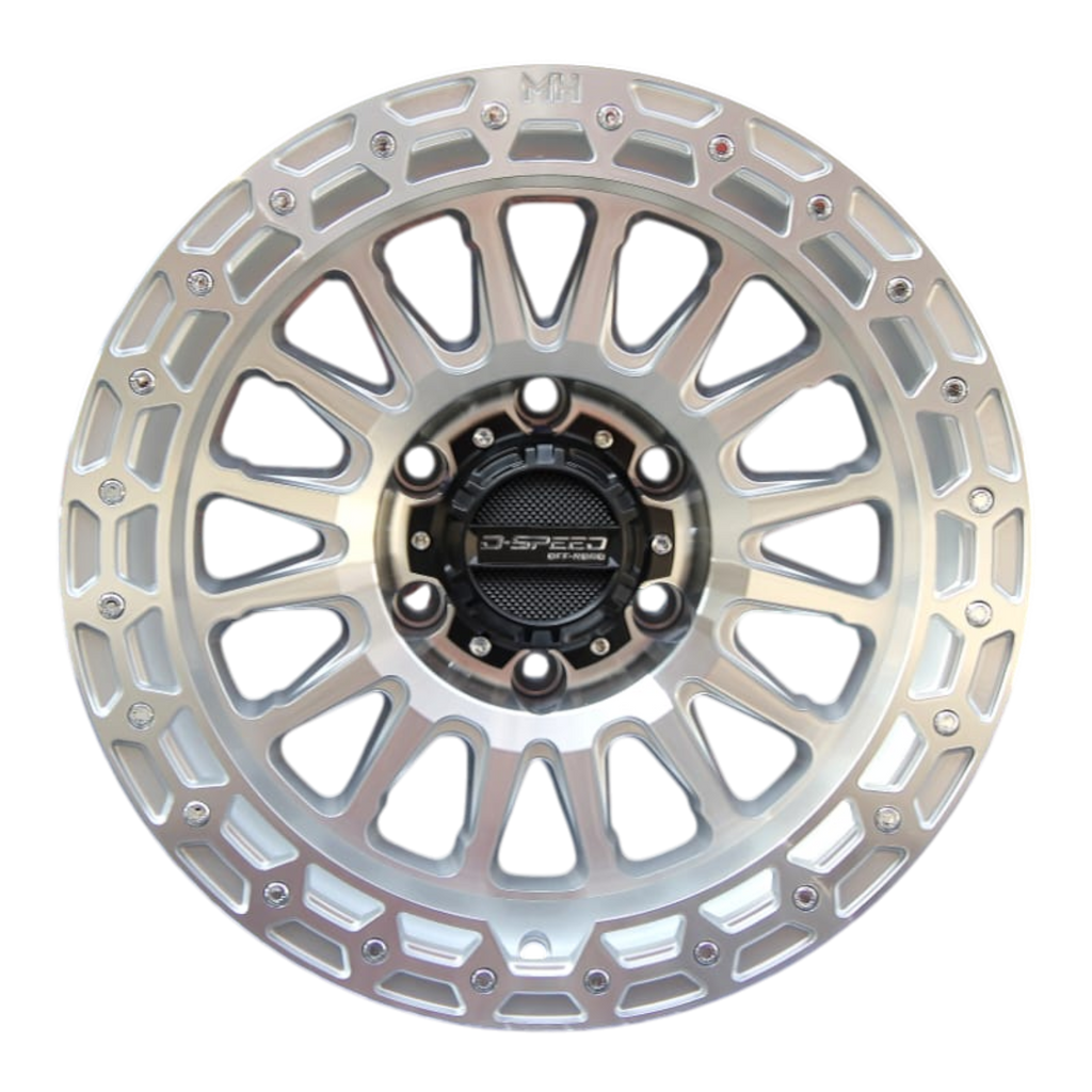 D-Speed MH-2 4x4 17x8.5  Machined Silver