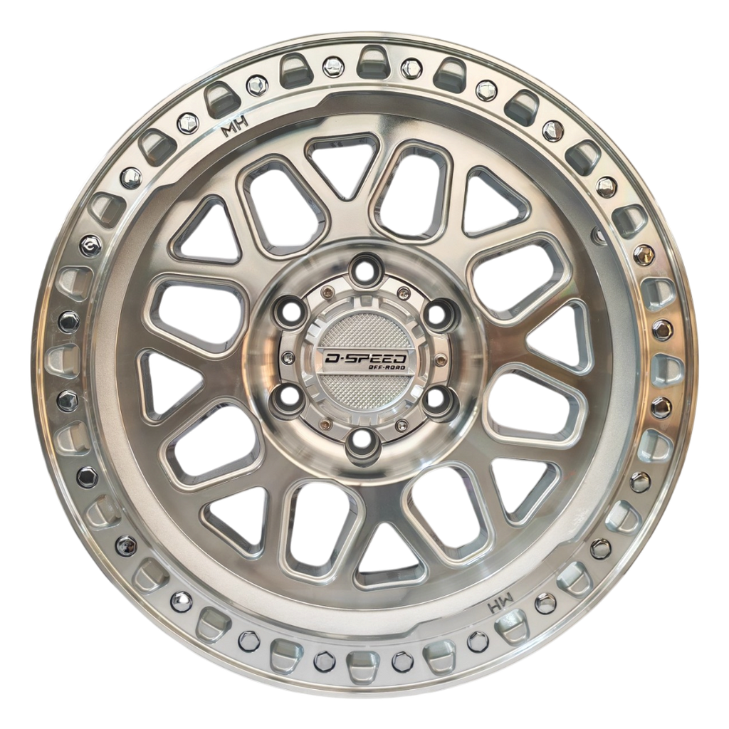 D-Speed MH-1 4x4 17x8.5  Machined Silver