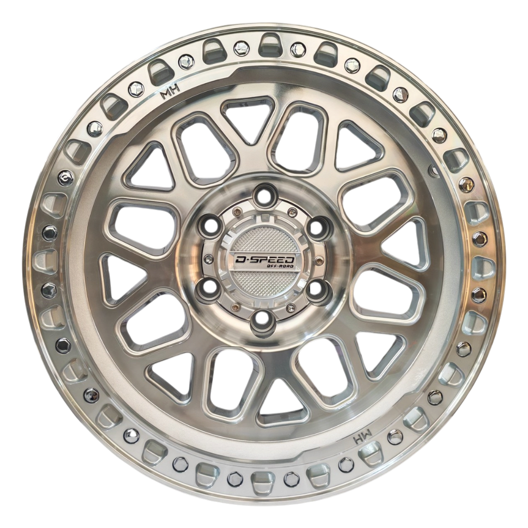D-Speed MH-1 4x4 17x8.5  Machined Silver