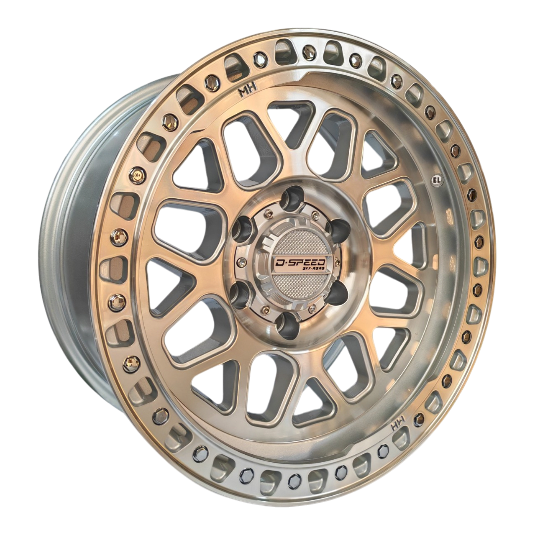 D-Speed MH-1 4x4 17x8.5  Machined Silver