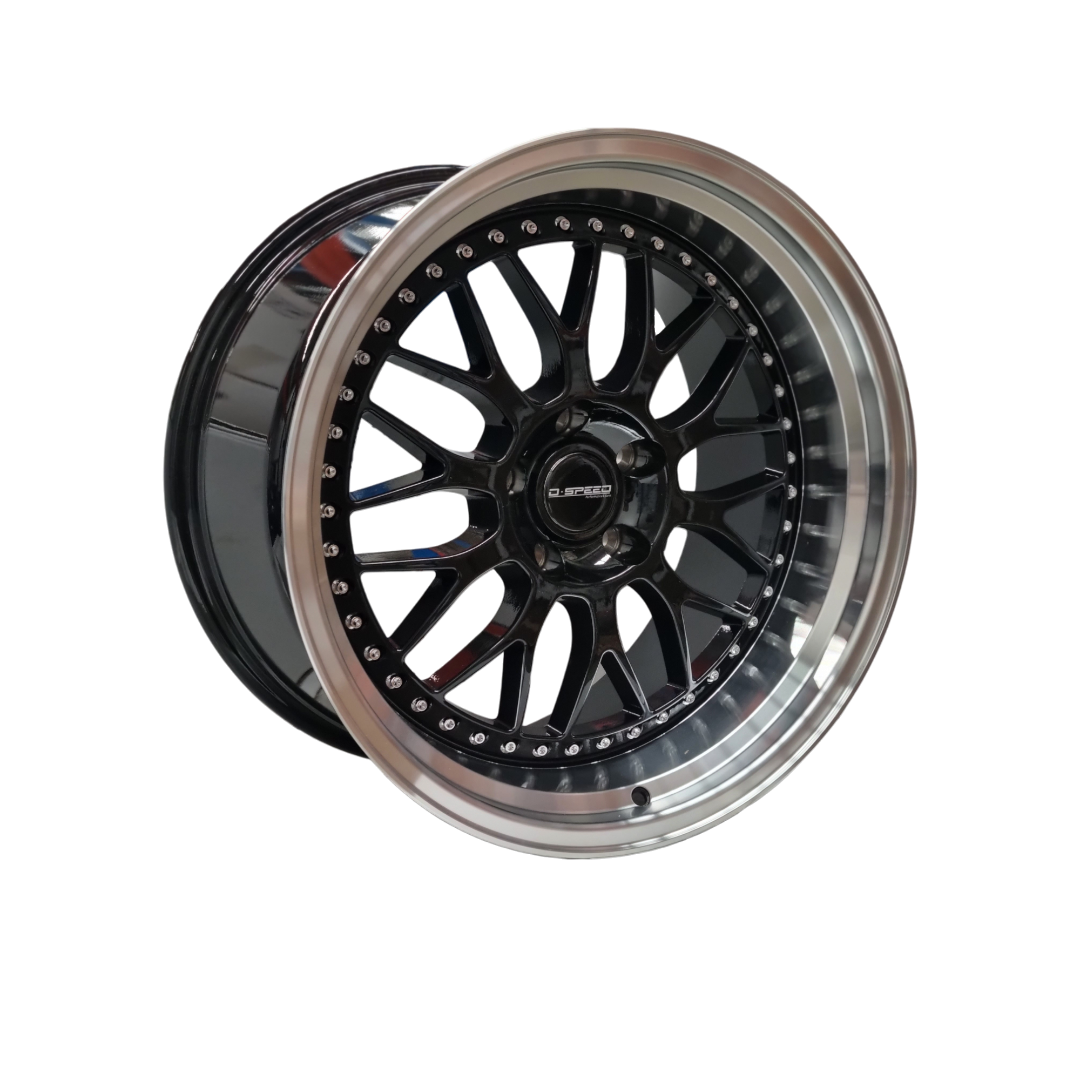 A single after-market performance wheel with a step dish design, featuring a dark satin bronze spoke.