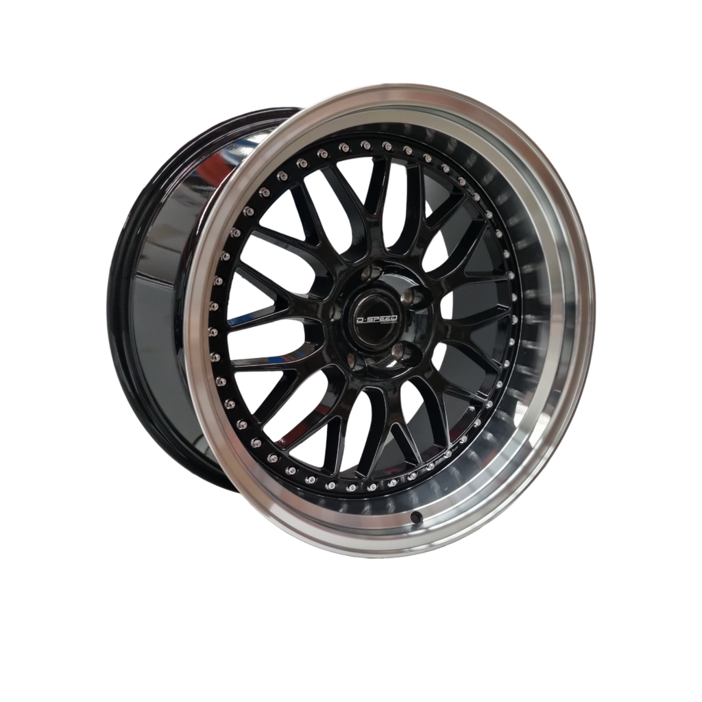 A single after-market performance wheel with a step dish design, featuring a dark satin bronze spoke.