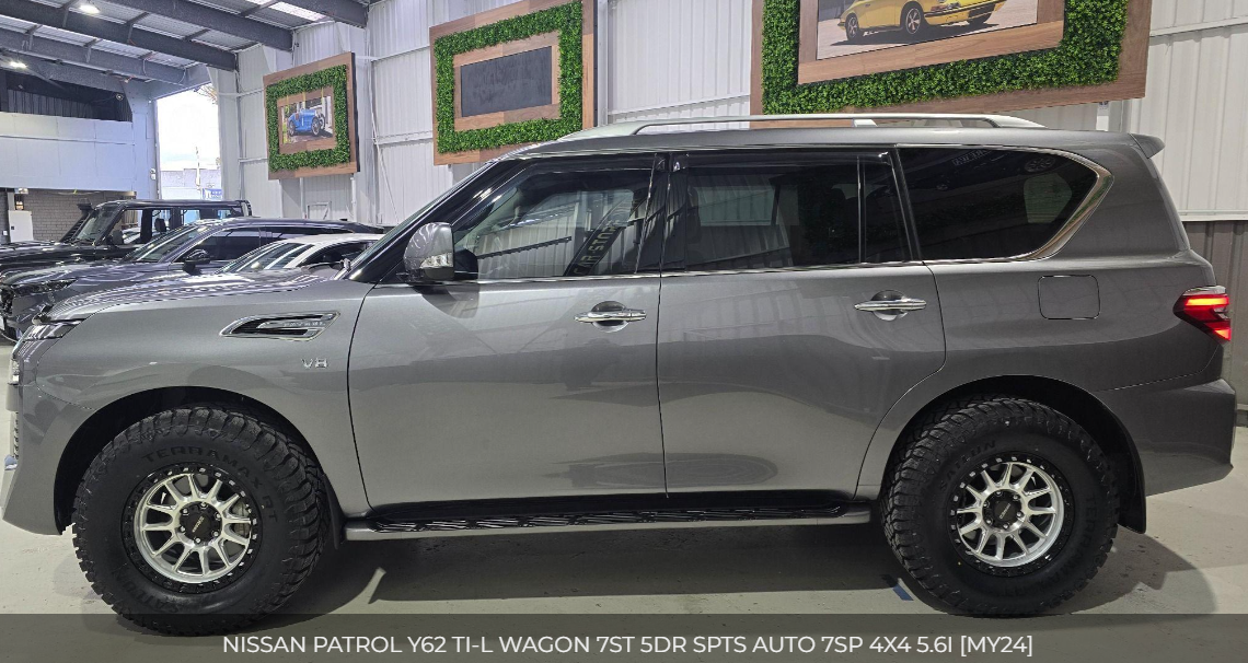 Gray Nissan Patrol with DSpeed T-1 wheels 35inch tyres alloy wheels rims mags