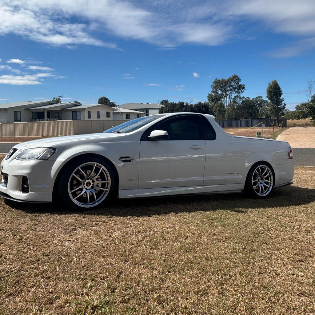White holden commodore VE VF ute with dspeed D-Speed DS-02 ds02 wheels rims tyres