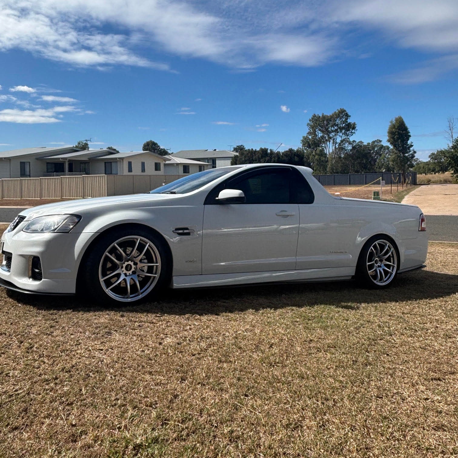 White holden commodore VE VF ute with dspeed D-Speed DS-02 ds02 wheels rims tyres