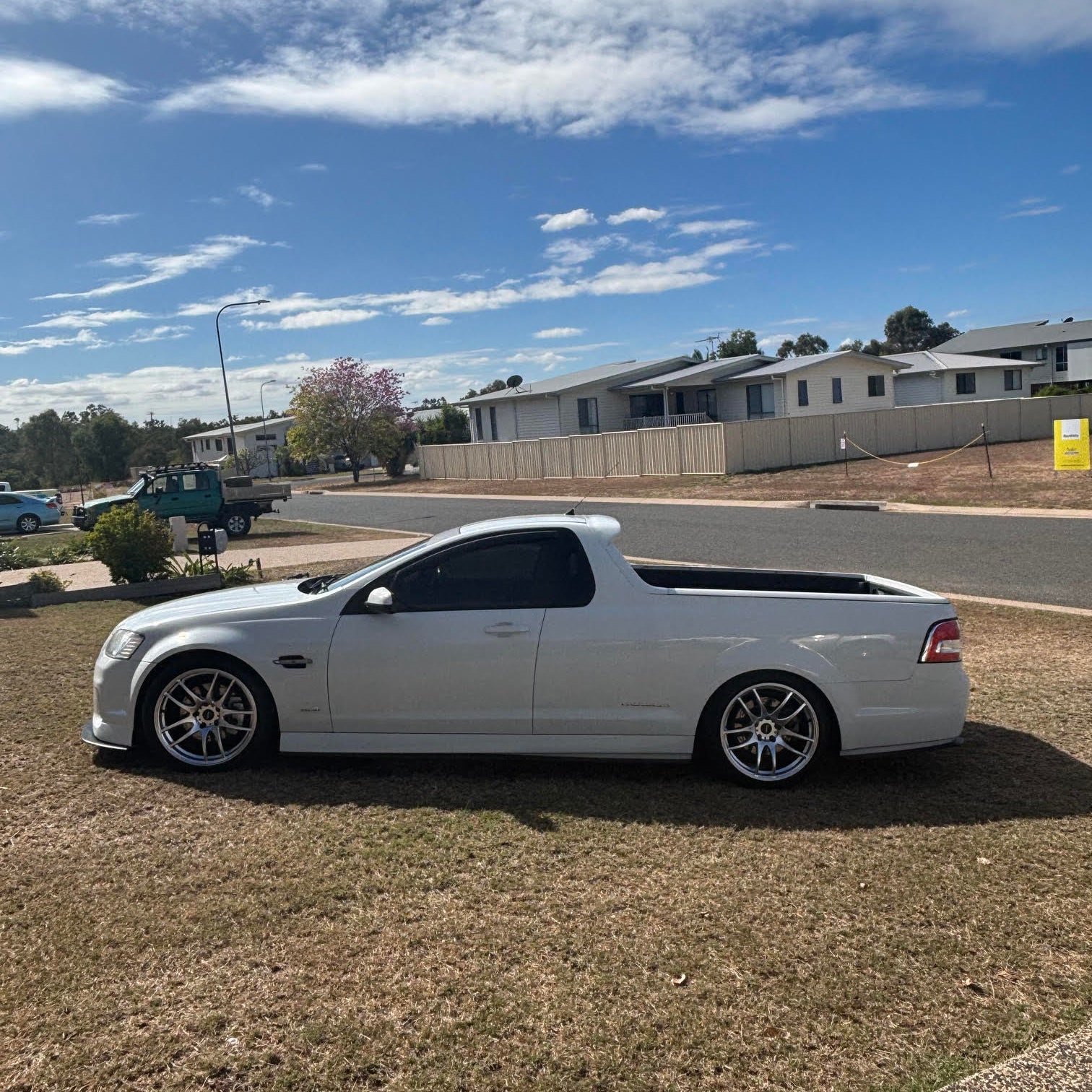 White holden commodore VE VF ute with dspeed D-Speed DS-02 ds02 wheels rims tyres