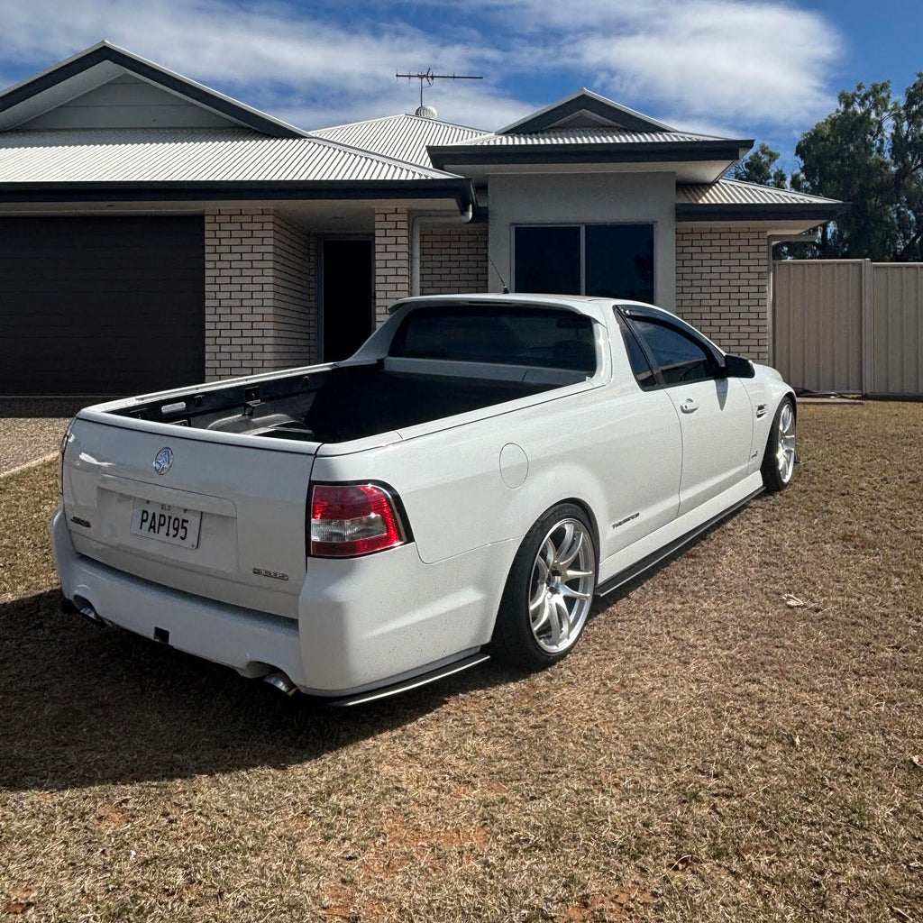 White holden commodore VE VF ute with dspeed D-Speed DS-02 ds02 wheels rims tyres