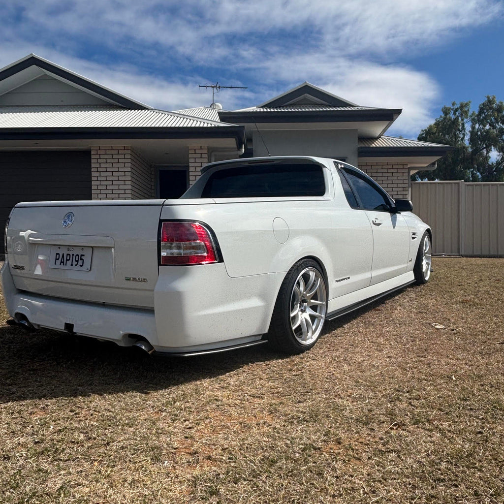 White holden commodore VE VF ute with dspeed D-Speed DS-02 ds02 wheels rims tyres