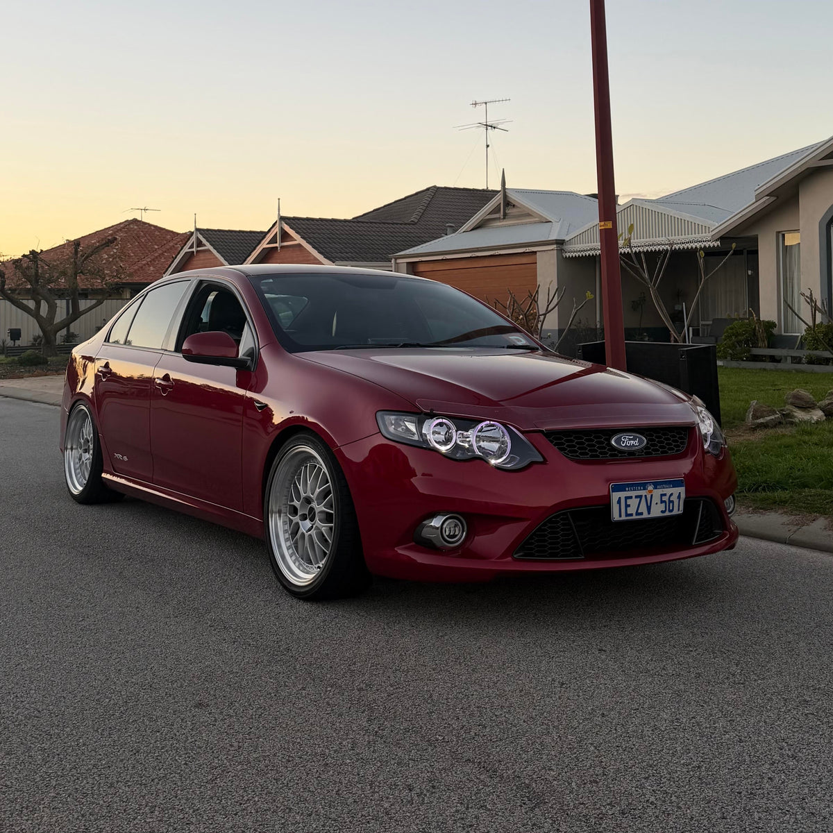 Ford FG falcon sedan with dspeed ds-06 ds06 alloy wheels 19inch 19x8.5 19x9.5 wheels rims alloys
