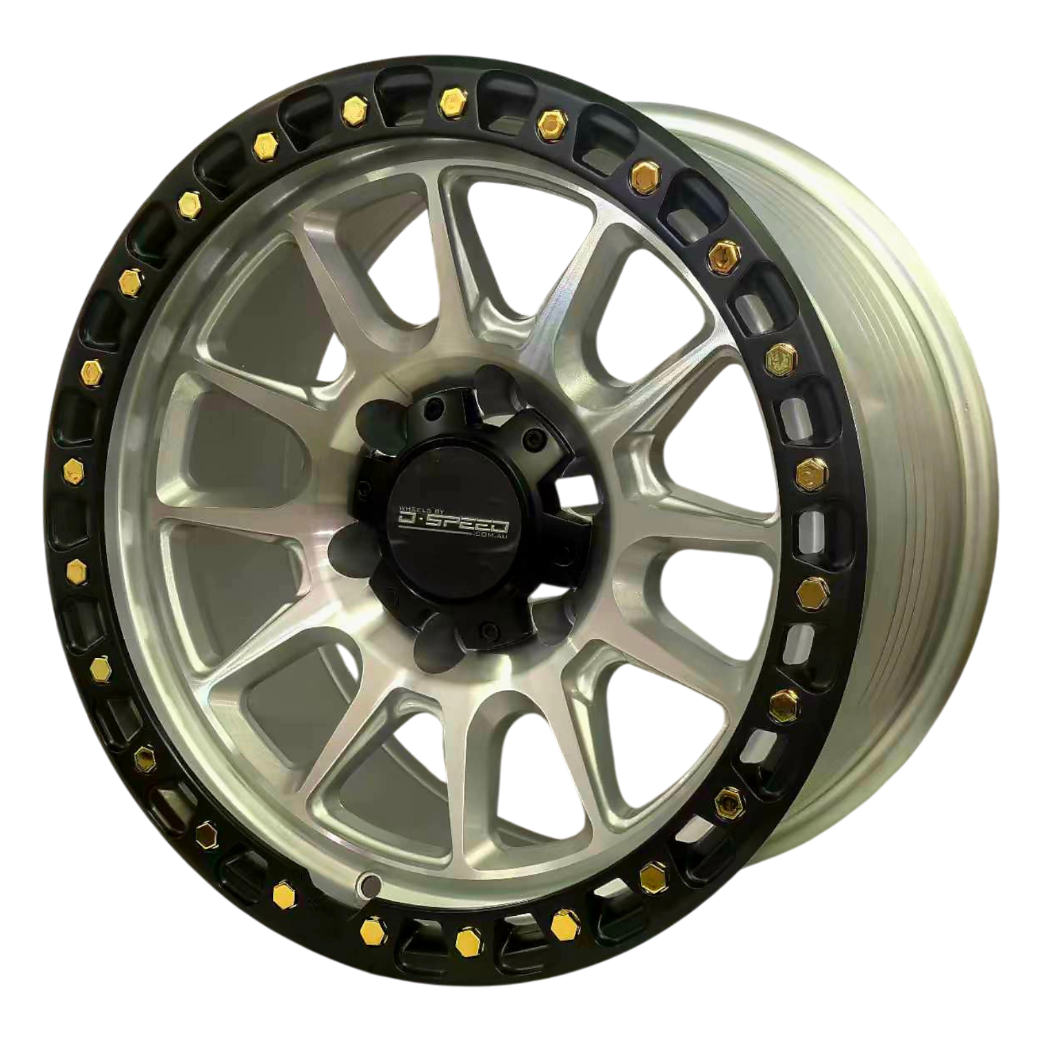 D-Speed XT-1 4x4 17x9  Machined Silver With Black Ring
