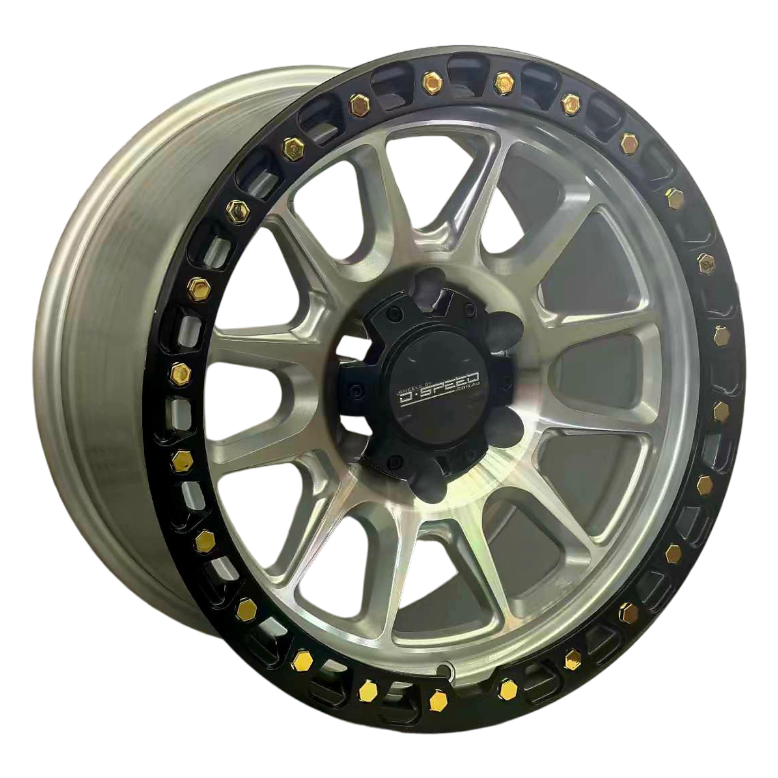 D-Speed XT-1 4x4 17x9  Machined Silver With Black Ring