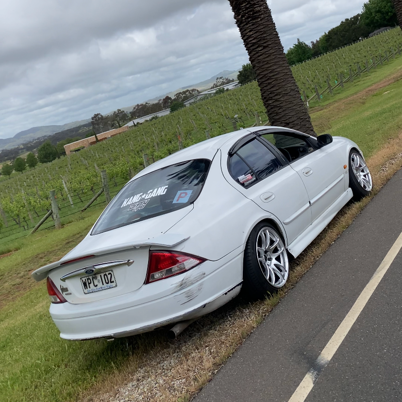 ford au falcon sedan with dspeed d-speed ds-02 ds02 18x9.5 18inch wheels rims drift race car alloy wheels